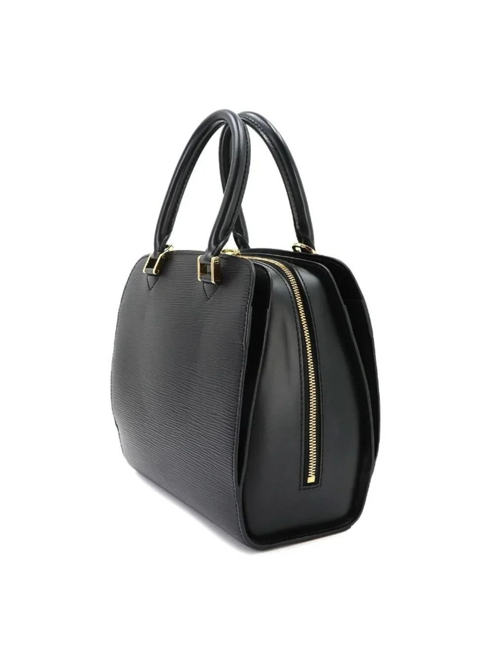 Louis Vuitton Epi Pont Neuf Hand Bag Leather Noir Gold